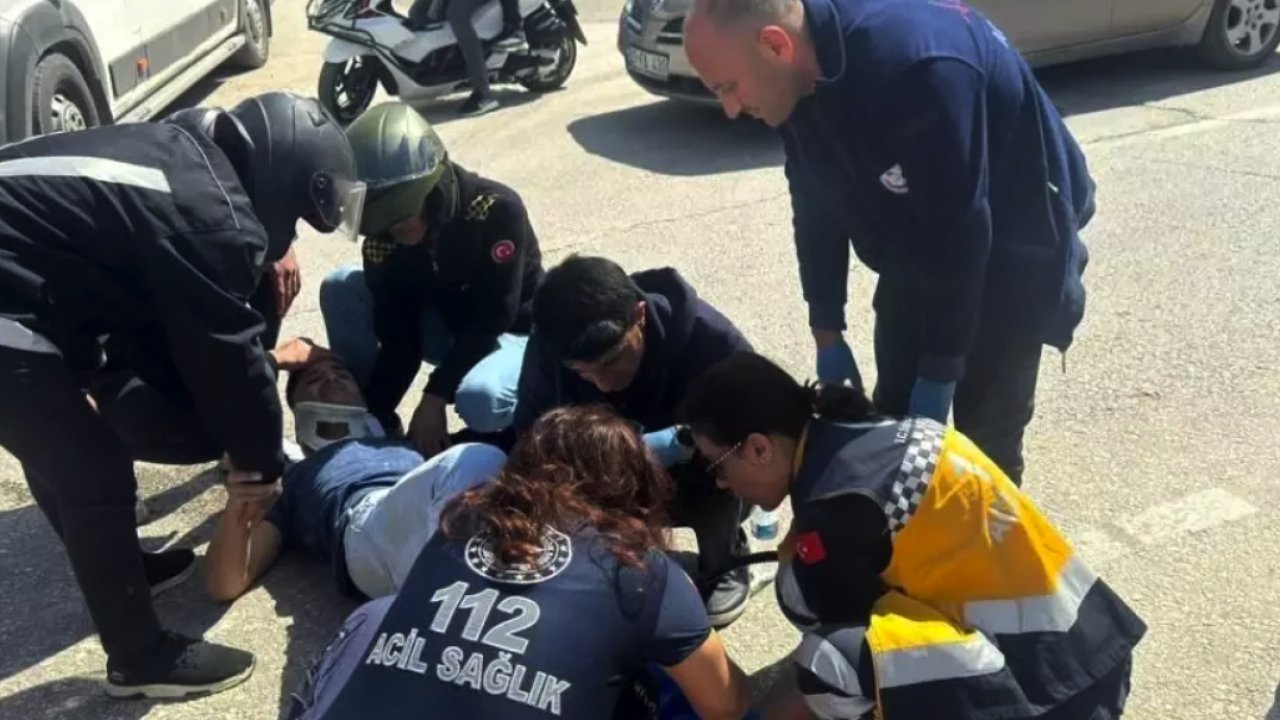 Gaziantep’teki trafik kazasında motosiklet sürücüsü yaralandı